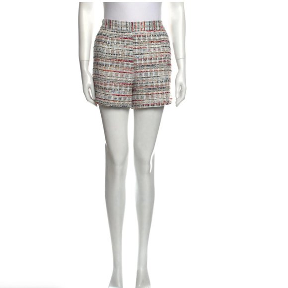 L'AGENCE Tweed Pattern Mini Shorts Size: L - Picture 1 of 4